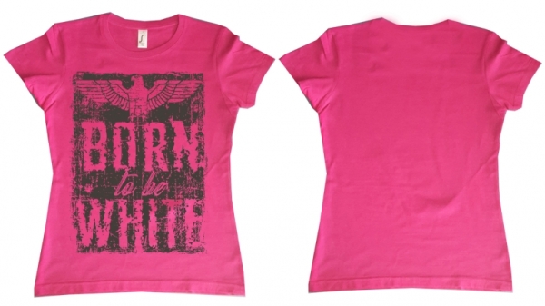 Frauen T-Shirt - Born to be white - Adler - rosa/ schwarz Frauen T-Shirt - Born to be white - Adler - rosa/ schwarz