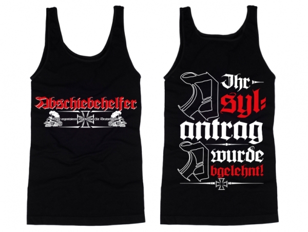 Muskelshirt/Tank Top - Abschiebehelfer - Asylantrag abgelehnt Muskelshirt/Tank Top - Abschiebehelfer - Asylantrag abgelehnt