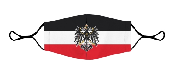 Gesichtsmaske - Schwarz Weiß Rot - Adler Gesichtsmaske - Schwarz Weiß Rot - Adler