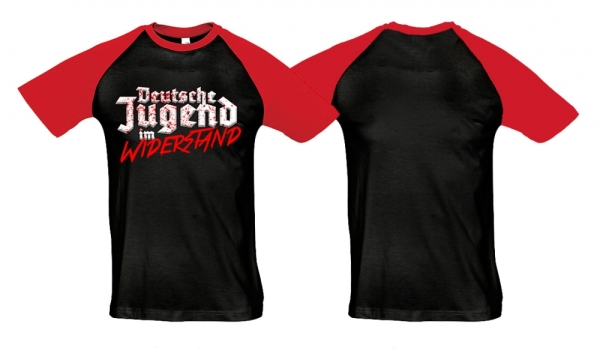 Raglan T-Shirt - Deutsche Jugend im Widerstand- schwarz/rot Raglan T-Shirt - Deutsche Jugend im Widerstand- schwarz/rot