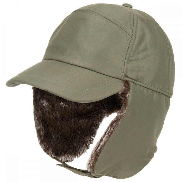 Wintermütze - &quote;Trapper&quote; - oliv