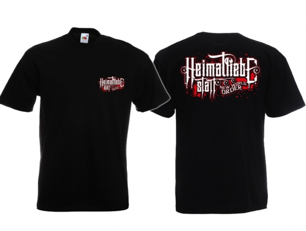 T-Hemd - Heimatliebe statt New World Order - Motiv 2 - schwarz T-Hemd - Heimatliebe statt New World Order - Motiv 2 - schwarz