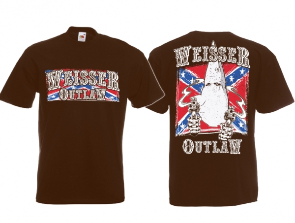 T-Hemd - Weisser Outlaw - braun T-Hemd - Weisser Outlaw - braun