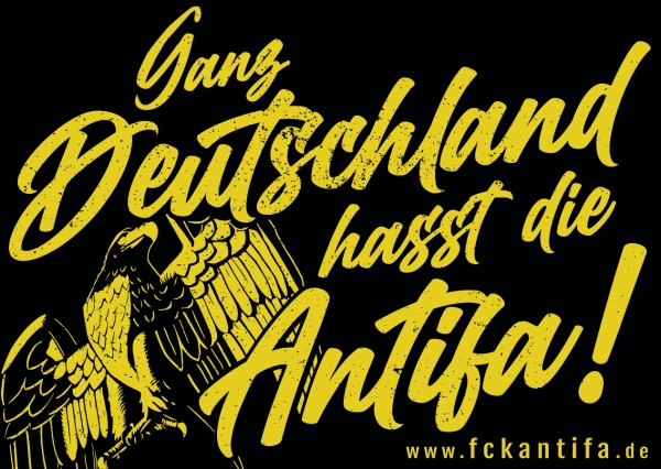 Ganz Deutschland hasst die Antifa Motiv 2 - Aufkleber Paket 50 Stück Ganz Deutschland hasst die Antifa Motiv 2 - Aufkleber Paket 50 Stück