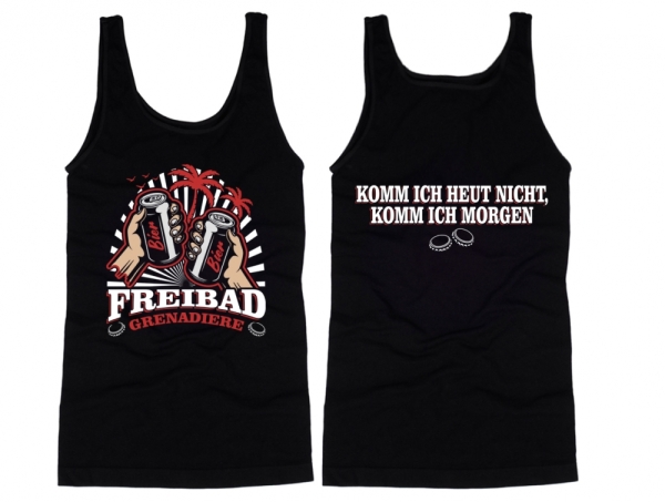 Muskelshirt/Tank Top - Freibadgrenadiere - Komm ich heut nicht, komme ich morgen - schwarz Muskelshirt/Tank Top - Freibadgrenadiere - Komm ich heut nicht, komme ich morgen - schwarz