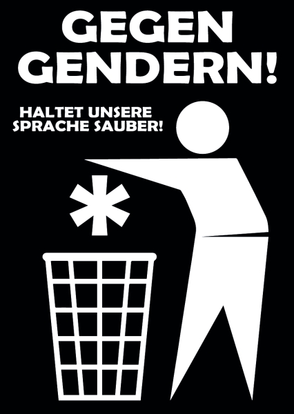 Gegen Gendern - Haltet unsere Umwelt sauber! - Aufkleber Paket 50 Stück Gegen Gendern - Haltet unsere Umwelt sauber! - Aufkleber Paket 50 Stück