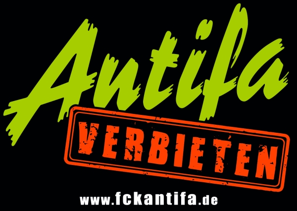 Antifa verbieten - Motiv 1 - Aufkleber Paket 10 Stück