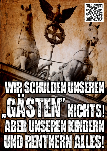 Wir schulden unseren Gästen nichts! Aber unseren Kindern und Rentnern alles - Aufkleber Paket 50 Stück Wir schulden unseren Gästen nichts! Aber unseren Kindern und Rentnern alles - Aufkleber Paket 50 Stück