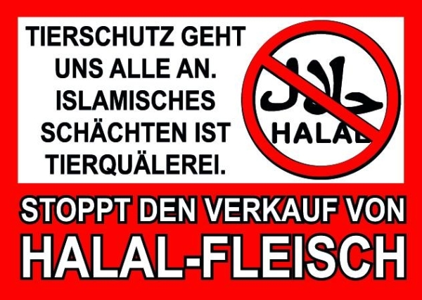Stopp Halal - Aufkleber Paket 100 Stück Stopp Halal - Aufkleber Paket 100 Stück