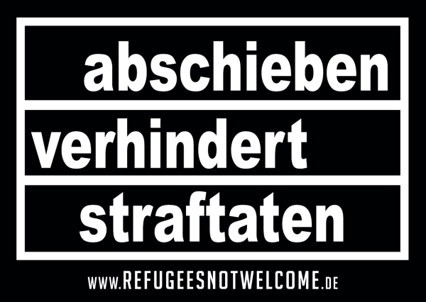 Abschieben verhindert Straftaten - Aufkleber Paket 10 Stück