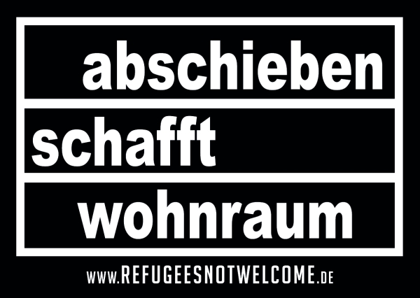 Abschieben schafft Wohnraum - Aufkleber Paket 10 Stück Abschieben schafft Wohnraum - Aufkleber Paket 10 Stück