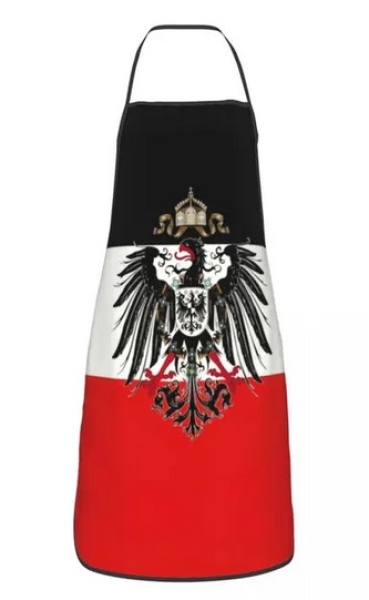Kochschürze - schwarz-weiß-rot - mit Adler Kochschürze - schwarz-weiß-rot - mit Adler