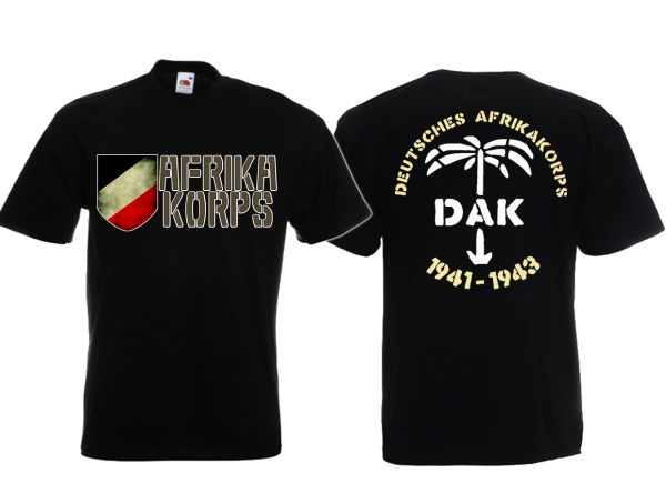 T-Hemd - Afrika Korps - DAK - schwarz T-Hemd - Afrika Korps - DAK - schwarz