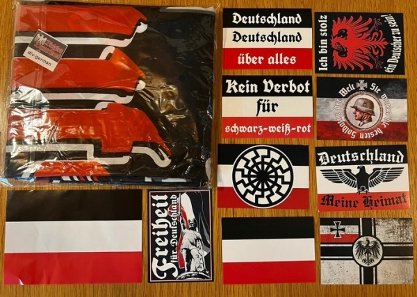 Aktivisten Paket - DEUTSCHLAND - 300 Stück + Regenschirm schwarz-weiss-rot Aktivisten Paket - DEUTSCHLAND - 300 Stück + Regenschirm schwarz-weiss-rot