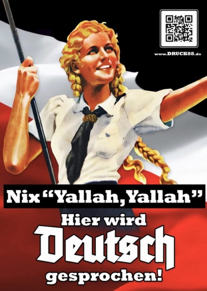 Nix "Yallah,Yallah" - Hier wird Deutsch gesprochen - Aufkleber Paket 10 Stück