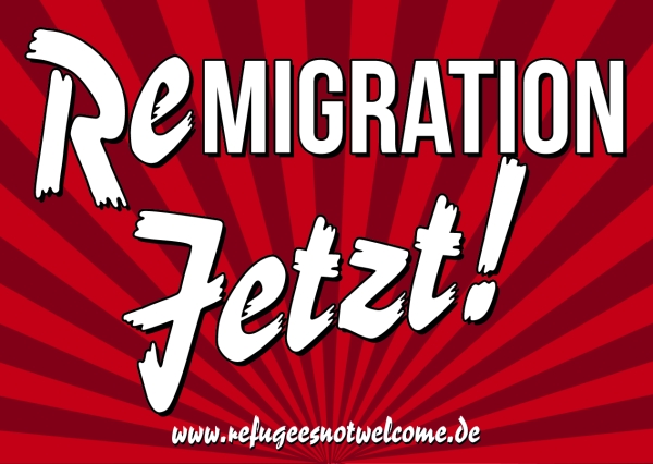 Remigration Jetzt! - Aufkleber Paket 10 Stück Remigration Jetzt! - Aufkleber Paket 10 Stück