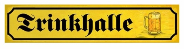 Holzschild - 10x45cm - Trinkhalle - Motiv 2 Holzschild - 10x45cm - Trinkhalle - Motiv 2