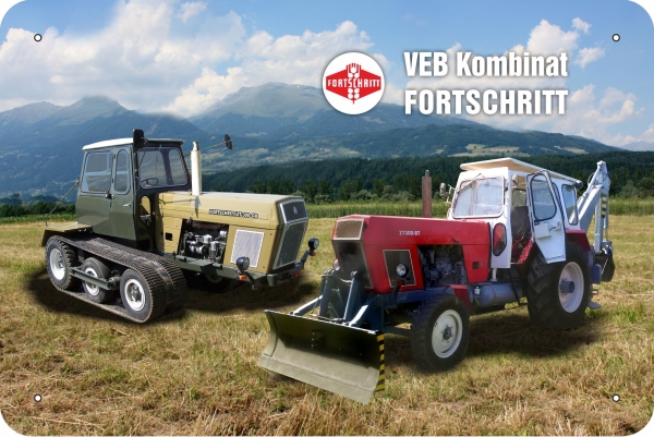 Blechschild - VEB Kombinat Fortschritt ( 438 ) Blechschild - VEB Kombinat Fortschritt ( 438 )