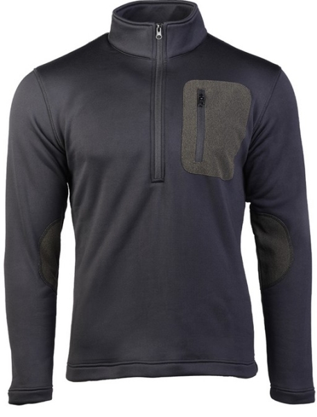 ZIP-PULLOVER - THERMO-FLEECE - schwarz ZIP-PULLOVER - THERMO-FLEECE - schwarz