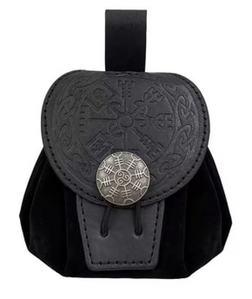 Germanischer Geldbeutel - Vegvisir - schwarz Germanischer Geldbeutel - Vegvisir - schwarz