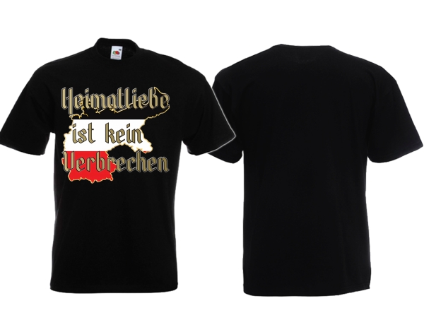 T-Hemd - Heimatliebe ist kein Verbrechen - schwarz T-Hemd - Heimatliebe ist kein Verbrechen - schwarz