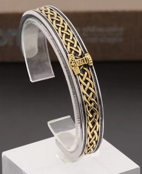 Armspange - Thors Hammer - Stolzer Germane - silber/gold Optik