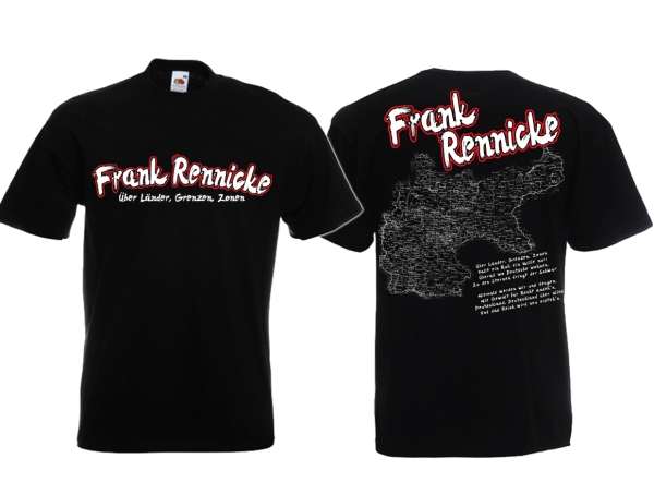 T-Hemd - Frank Rennicke - Über Länder, Grenzen, Zonen - schwarz T-Hemd - Frank Rennicke - Über Länder, Grenzen, Zonen - schwarz