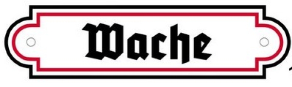 Emailleschild - Sonderformat - Wache - SWR Emailleschild - Sonderformat - Wache - SWR