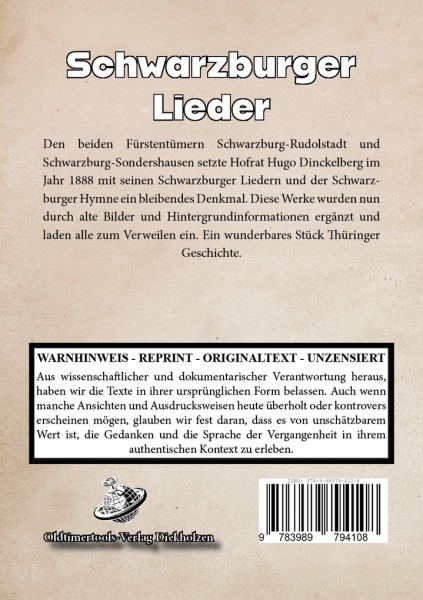 Buch - Schwarzburger Lieder und Thüringer Heimat +++EINZELSTÜCK+++