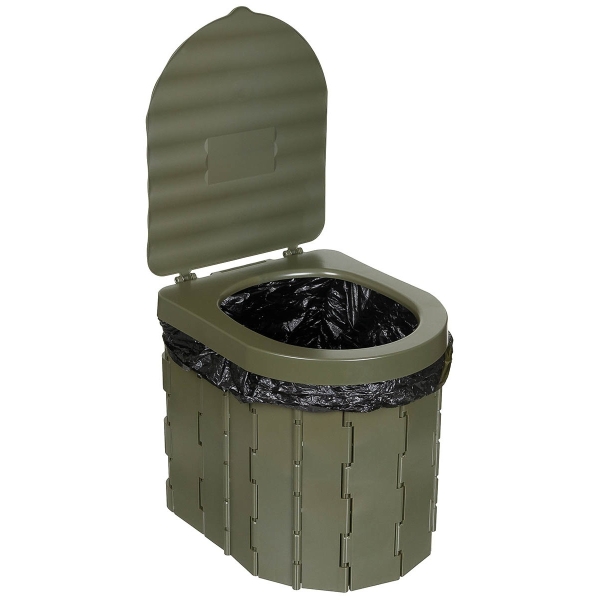 Campingtoilette - faltbar - oliv