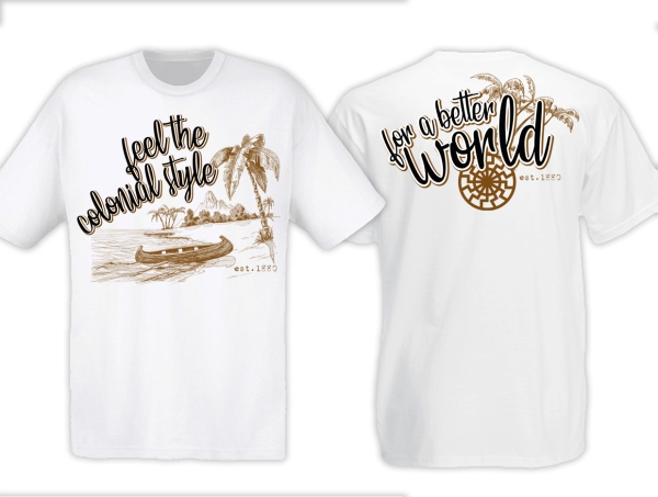 T-Hemd - feel the colonial style - weiß T-Hemd - feel the colonial style - weiß