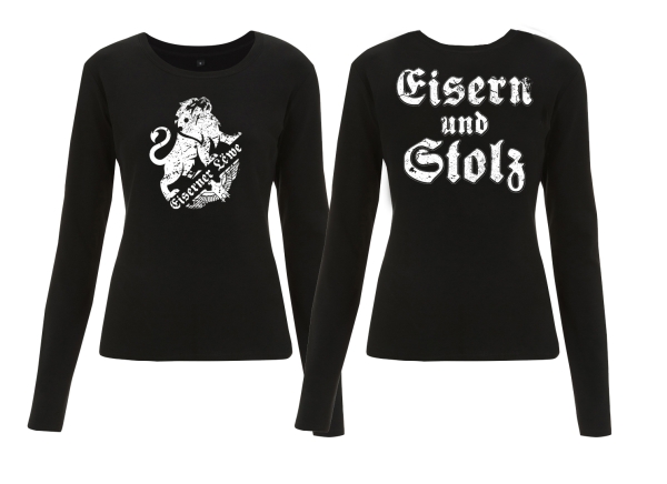 Frauen - Sweatshirt - Eiserner Löwe - Eisern und Stolz - schwarz Frauen - Sweatshirt - Eiserner Löwe - Eisern und Stolz - schwarz