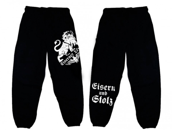 Jogginghose - Eiserner Löwe - Eisern und Stolz - schwarz Jogginghose - Eiserner Löwe - Eisern und Stolz - schwarz