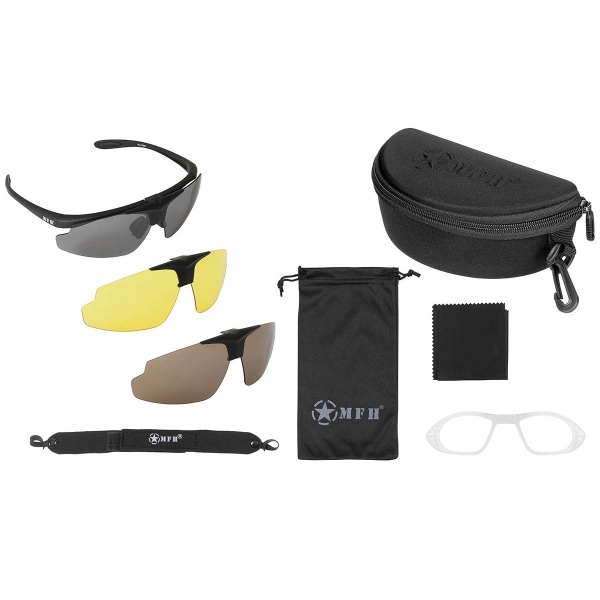 Sportbrille - "Hawk" - schwarz - 25823 - Sportbrille - "Hawk" - schwarz - 25823 -