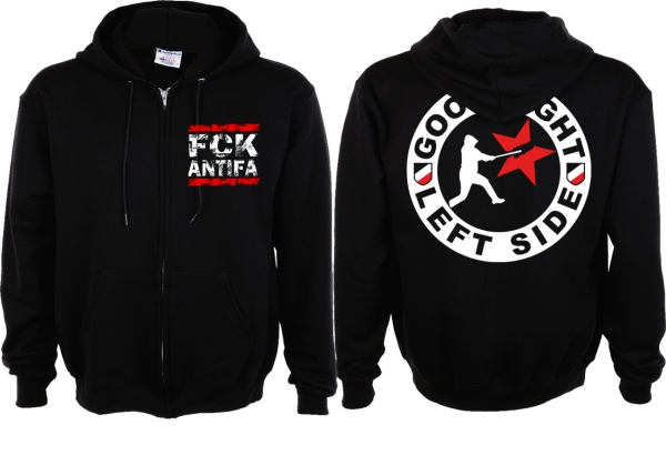 Frauen Kapuzenjacke - FCK Antifa - Motiv 2 - schwarz Frauen Kapuzenjacke - FCK Antifa - Motiv 2 - schwarz