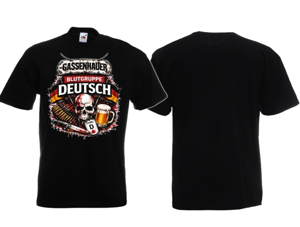 T-Hemd - Gassenhauer - Blutgruppe Deutsch - SRG - schwarz T-Hemd - Gassenhauer - Blutgruppe Deutsch - SRG - schwarz