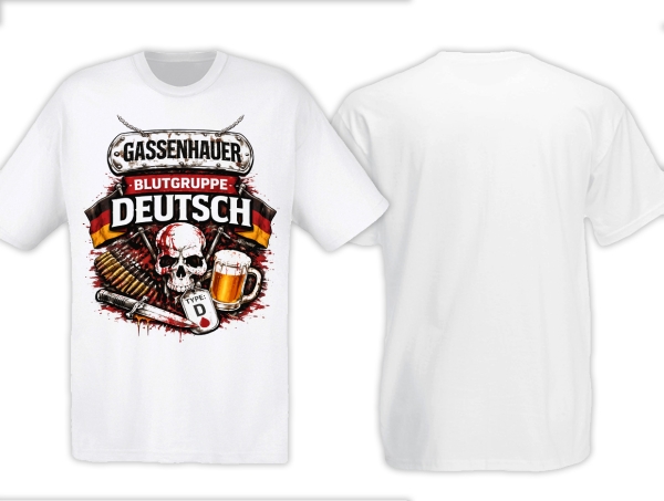 Frauen T-Shirt - Gassenhauer - Blutgruppe Deutsch - SRG - weiß Frauen T-Shirt - Gassenhauer - Blutgruppe Deutsch - SRG - weiß