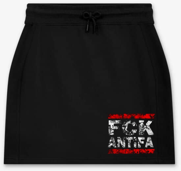 Frauen - Rock - kurz - FCK Antifa - Motiv 3 - schwarz Frauen - Rock - kurz - FCK Antifa - Motiv 3 - schwarz
