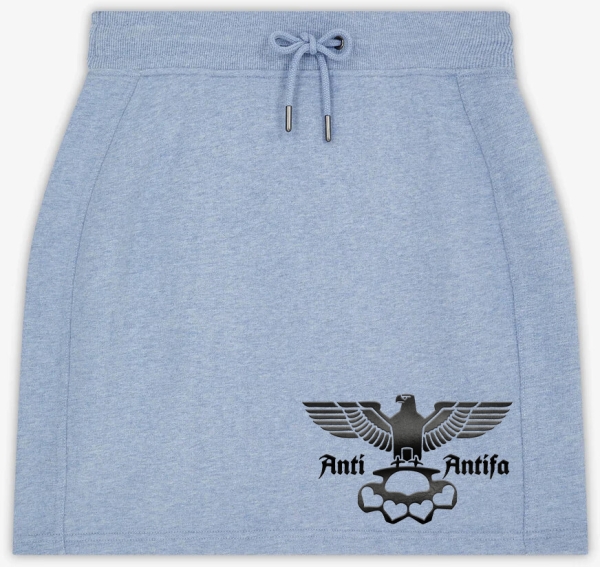 Frauen - Rock - kurz - Anti Antifa - Adler mit Schlagring - blue heather Frauen - Rock - kurz - Anti Antifa - Adler mit Schlagring - blue heather