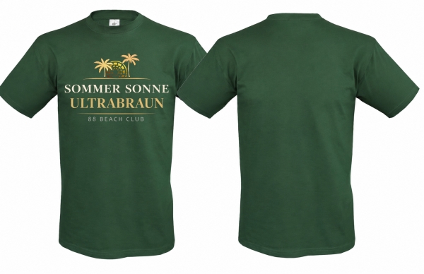 T-Hemd - Sommer - Sonne - Ultrabraun - Beach Club - flaschengrün T-Hemd - Sommer - Sonne - Ultrabraun - Beach Club - flaschengrün