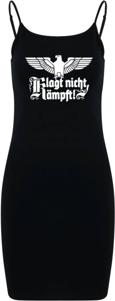 Kleid - Stretch Jersey Slim Dress - Klagt nicht, kämpft - Motiv 5 - schwarz Kleid - Stretch Jersey Slim Dress - Klagt nicht, kämpft - Motiv 5 - schwarz