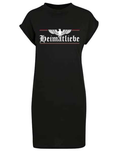 Kleid - Turtle Extended Shoulder Dress - Heimatliebe - stolz & treu - Motiv 2 - schwarz Kleid - Turtle Extended Shoulder Dress - Heimatliebe - stolz & treu - Motiv 2 - schwarz
