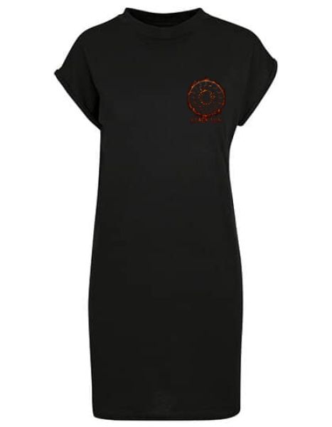 Kleid - Turtle Extended Shoulder Dress - Black Sun - Flamme Empor - Motiv 2 - schwarz Kleid - Turtle Extended Shoulder Dress - Black Sun - Flamme Empor - Motiv 2 - schwarz