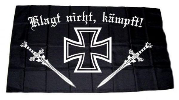 Fahne - Eisernes Kreuz - klagt nicht kämpft (7) Fahne - Eisernes Kreuz - klagt nicht kämpft (7)