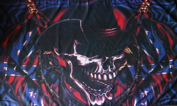 Fahne - Südstaaten Skull Cowboy Fahne - Südstaaten Skull Cowboy