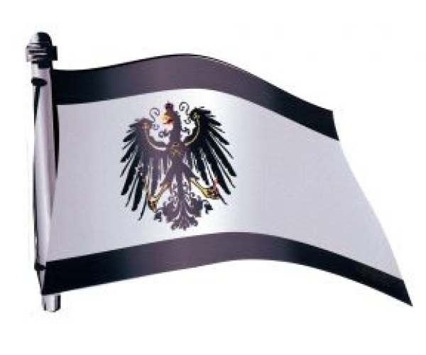 PVC Aufkleber - Königreich Preußen wehende Flagge 15x10 cm PVC Aufkleber - Königreich Preußen wehende Flagge 15x10 cm