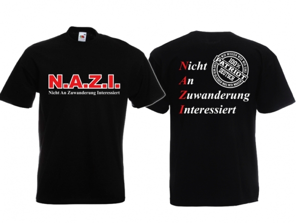 T-Hemd - N.A.Z.I. - Motiv 2 - schwarz T-Hemd - N.A.Z.I. - Motiv 2 - schwarz
