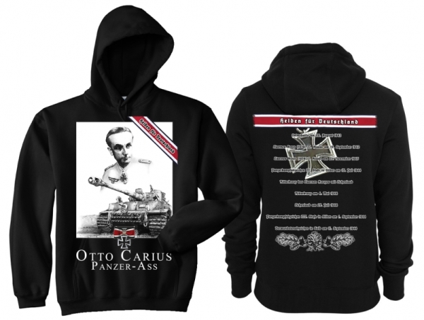 Frauen - Kapuzenpullover - Otto Carius - schwarz Frauen - Kapuzenpullover - Otto Carius - schwarz