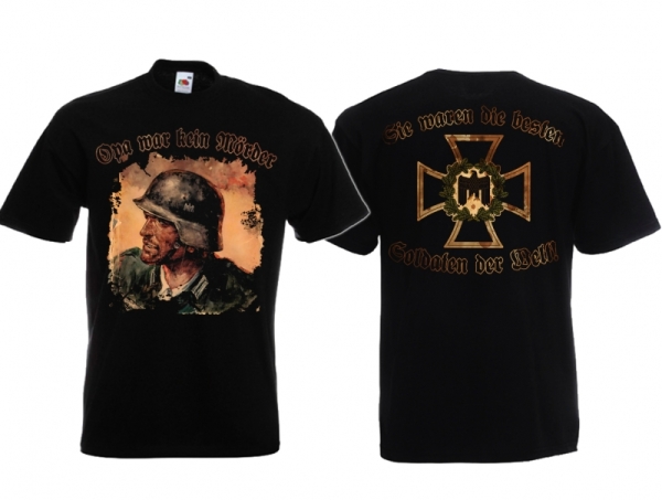 Frauen T-Shirt - Opa war kein Mörder + Wunschbild - schwarz Frauen T-Shirt - Opa war kein Mörder + Wunschbild - schwarz