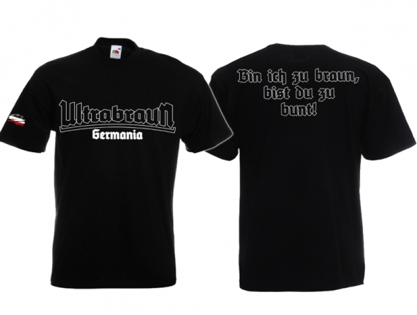 Frauen T-Shirt - Ultrabraun - bin ich zu braun - bist du zu bunt - schwarz Frauen T-Shirt - Ultrabraun - bin ich zu braun - bist du zu bunt - schwarz